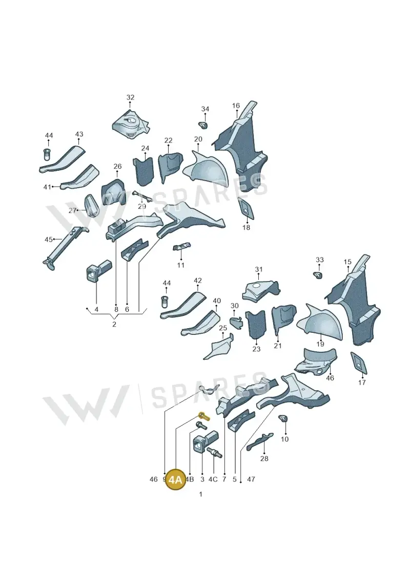 WHT004795 — Audi TT Coupe/Roadster 08> (2007-) diagram 609803000, position 4A