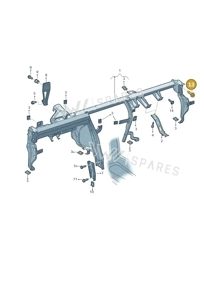 WHT004840 — Audi Q3 1.4 (2012-2016) diagram 708857000, position 13