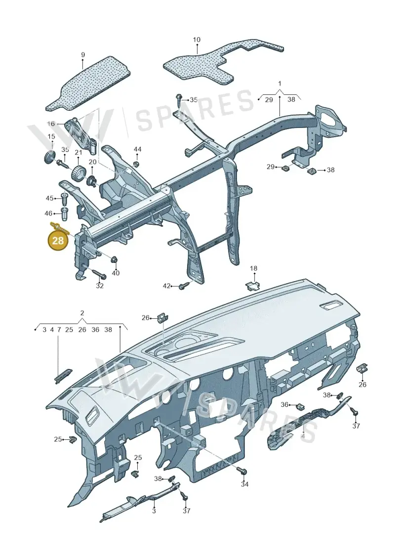 WHT004841 — Volkswagen Touareg (2017-2025) diagram 439857000, position 28