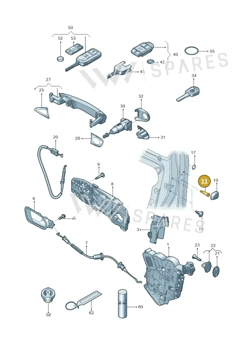WHT004868 — Volkswagen New Polo (SVW) (2010-2019) diagram 744837000, position 11