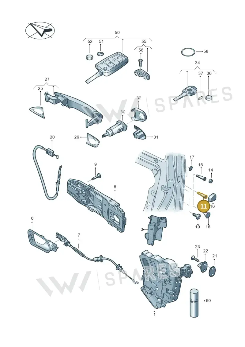 WHT004868 — Volkswagen Polo 1.4 BlueMotion (2014-2017) diagram 773837000, position 11