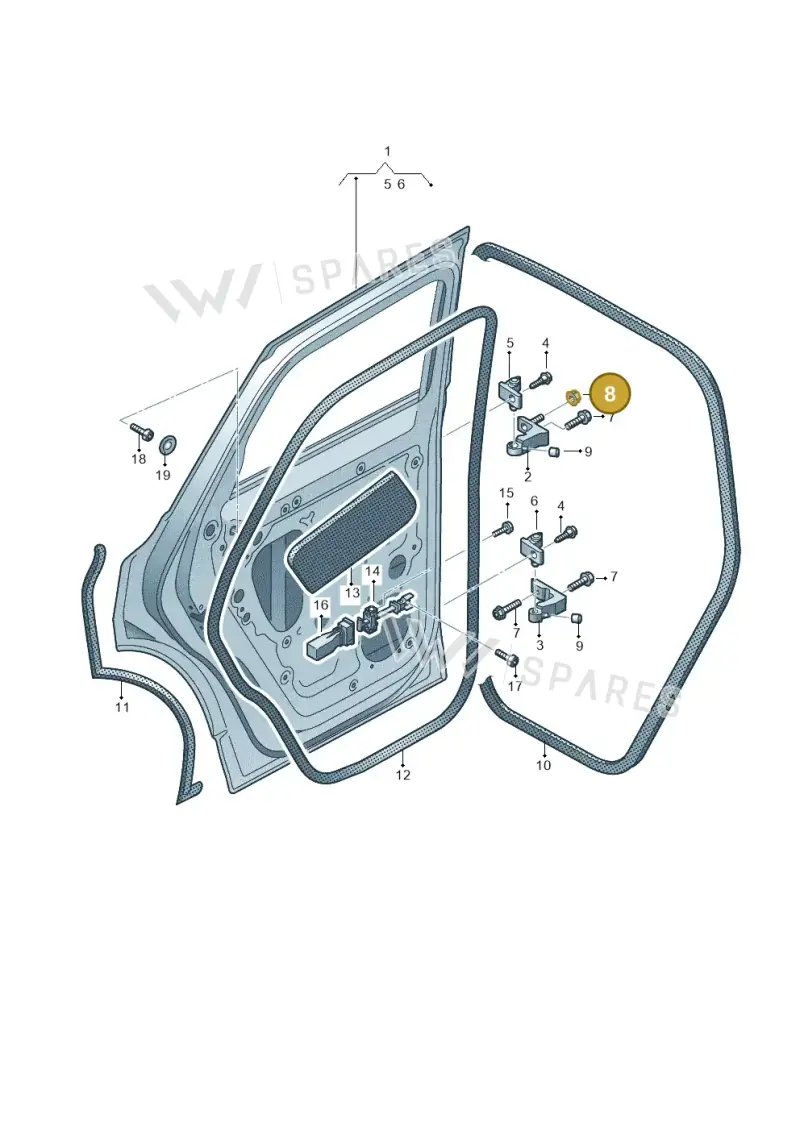 WHT004869A — Volkswagen Touareg (2017-2023) diagram 439833010, position 8