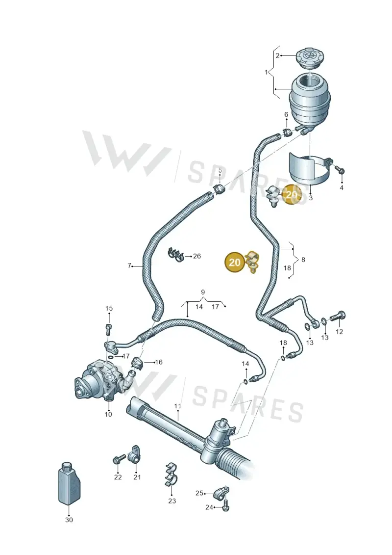 WHT004870 — Volkswagen Amarok twin cab (2022-) diagram 683422500, position 20