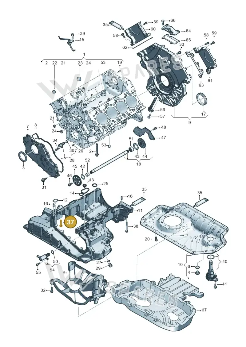 WHT004873 — Volkswagen Touareg (2017-2023) diagram 859103500, position 37