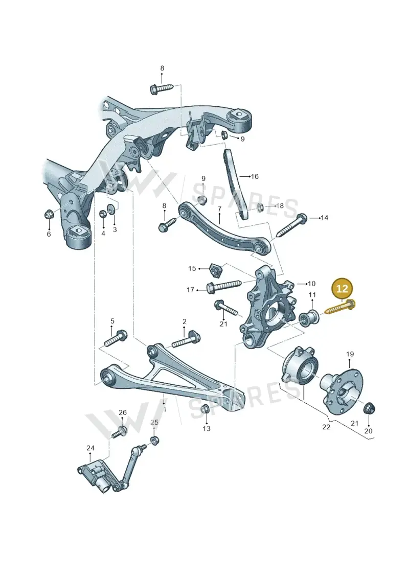 WHT004887 — Volkswagen Touareg BlueMotion (2014-2018) diagram 693505300, position 12