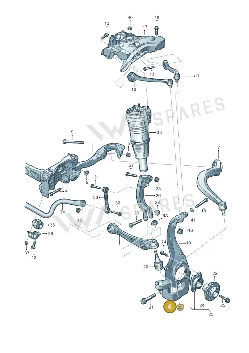 WHT004898 — Audi A8 (2013-2018) diagram 696407000, position 6
