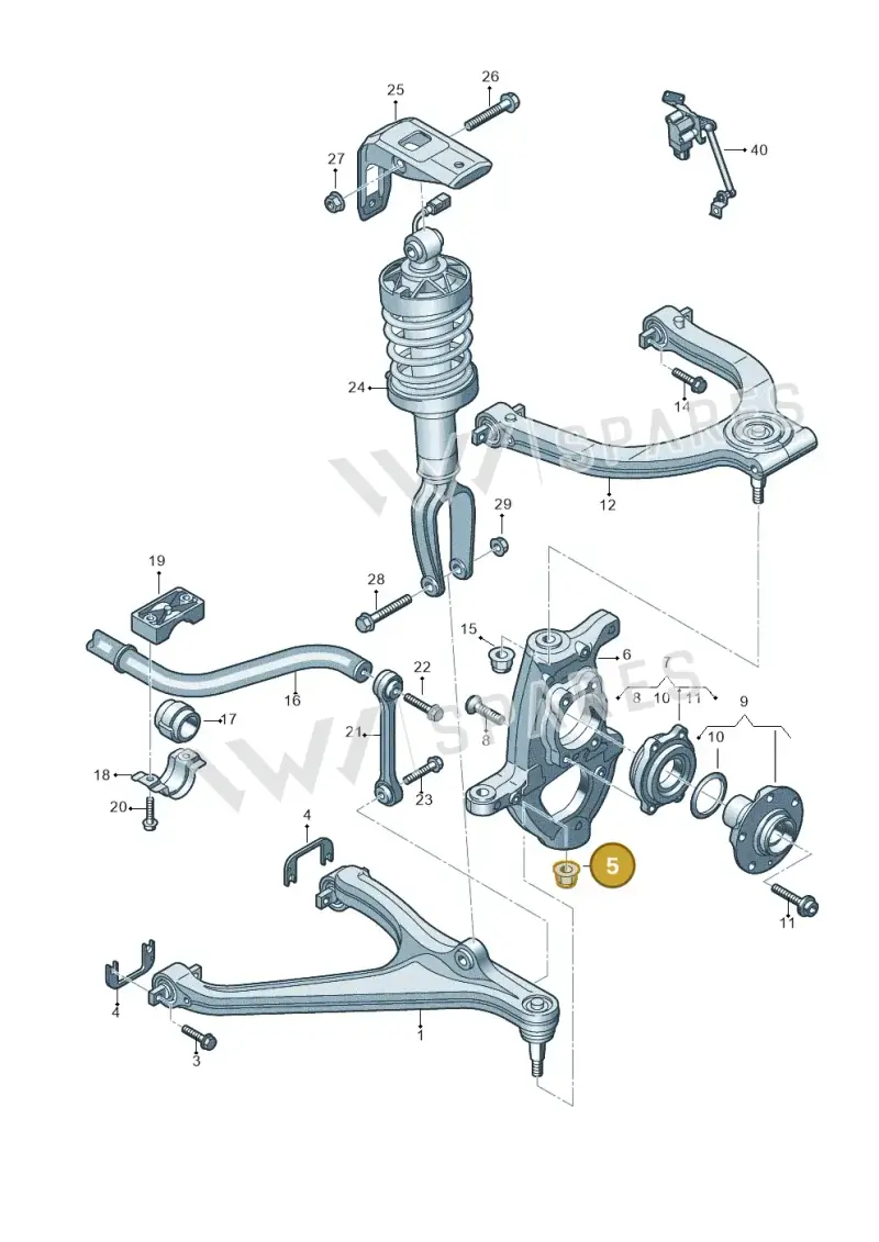 WHT004898 — Audi R8 Spyder (2015-2024) diagram 872407000, position 5+15