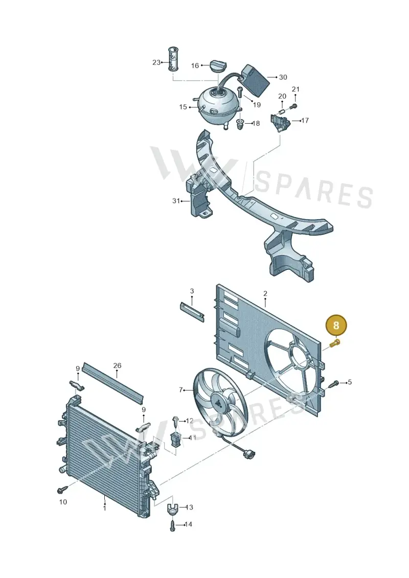 WHT004902 — Volkswagen Caravelle (2015-2019) diagram 861121900, position 8