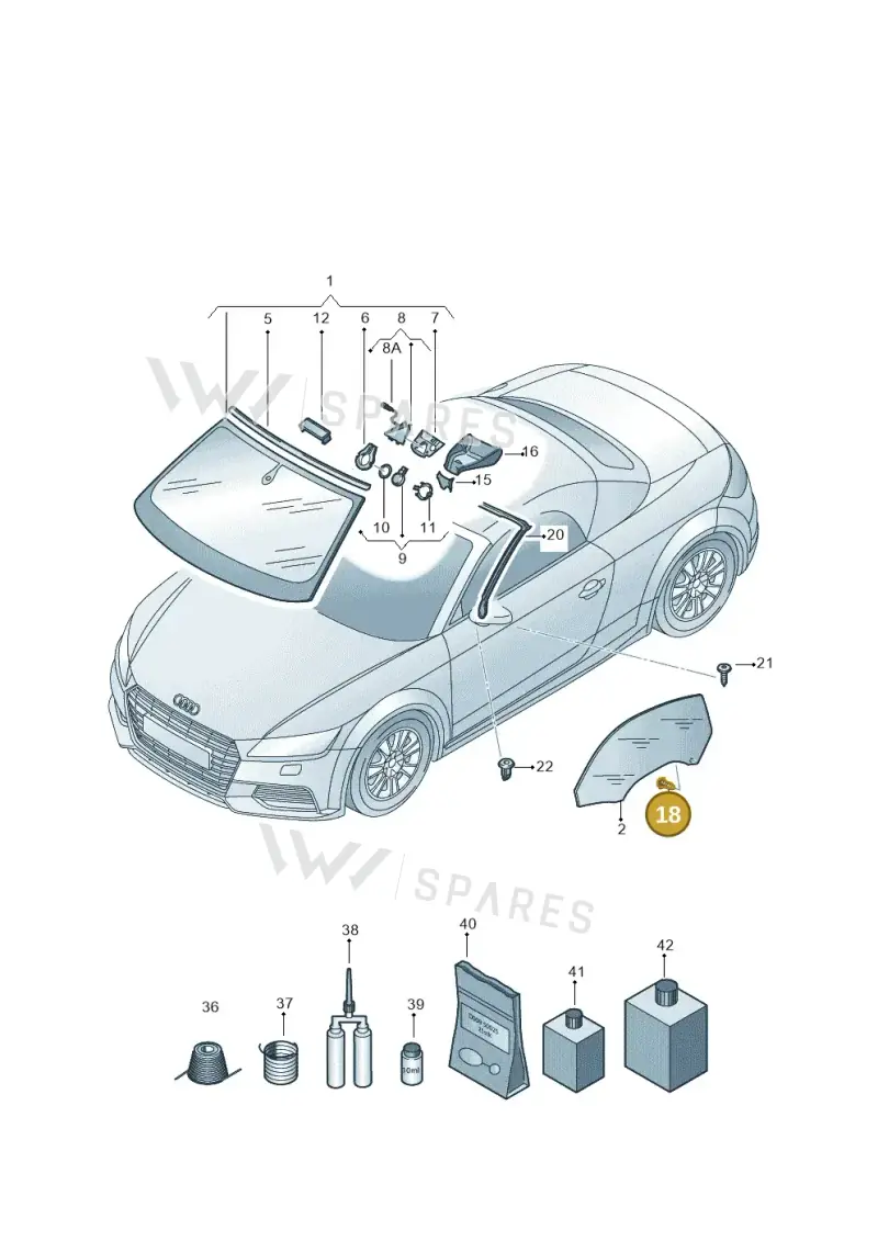 WHT004905 — Audi TT RS (2016-2023) diagram 850845100, position 18
