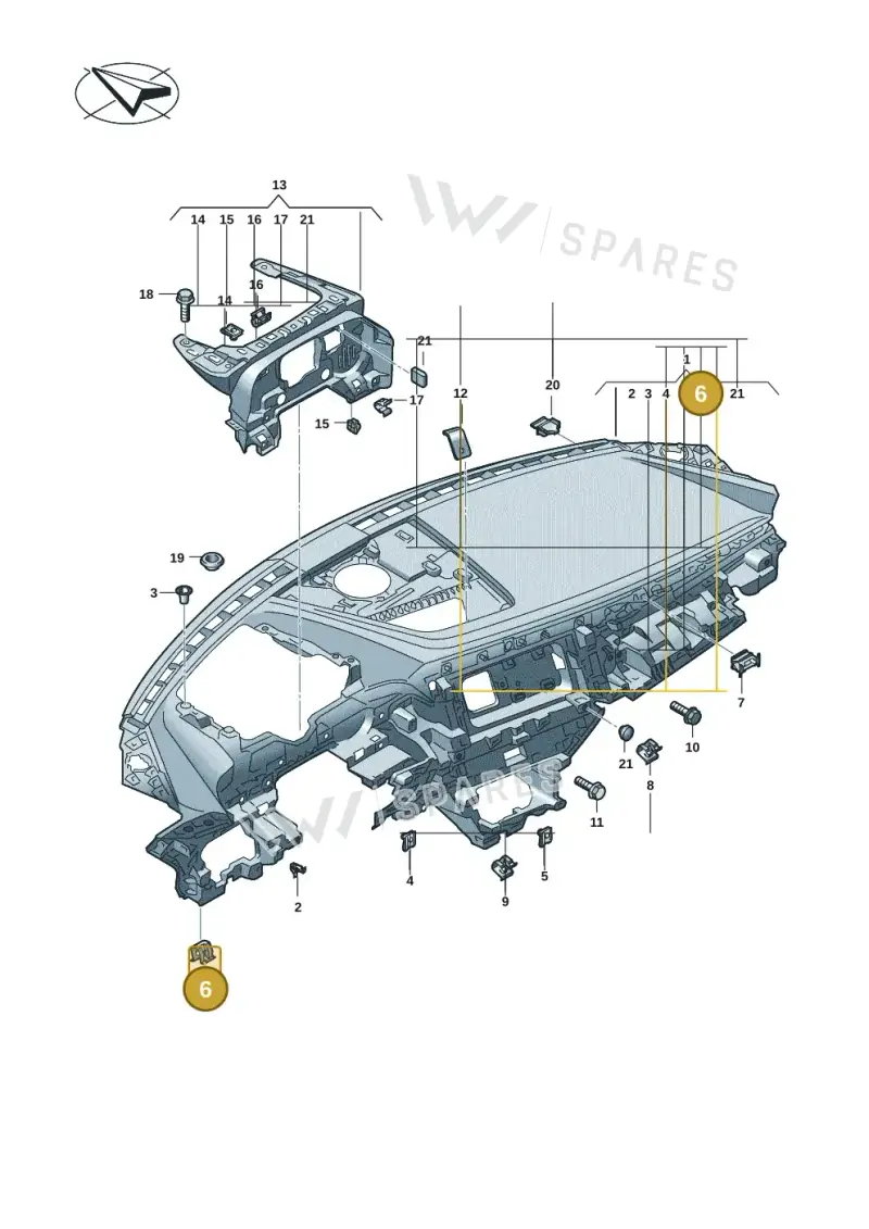 WHT004906 — Audi RS e-tron GT (2020-2025) diagram 4j1857100, position 6