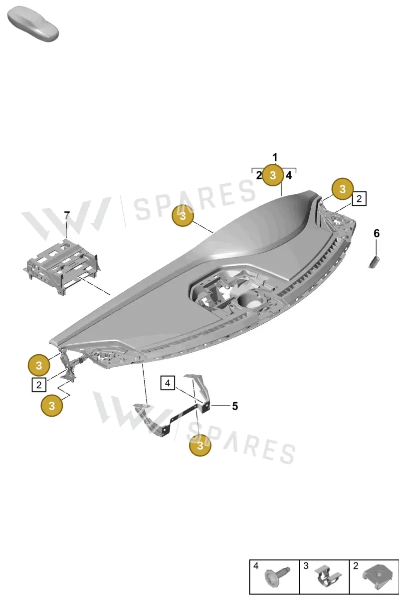 WHT004906 — Porsche 911 (2021-2022) diagram p57809000, position 3