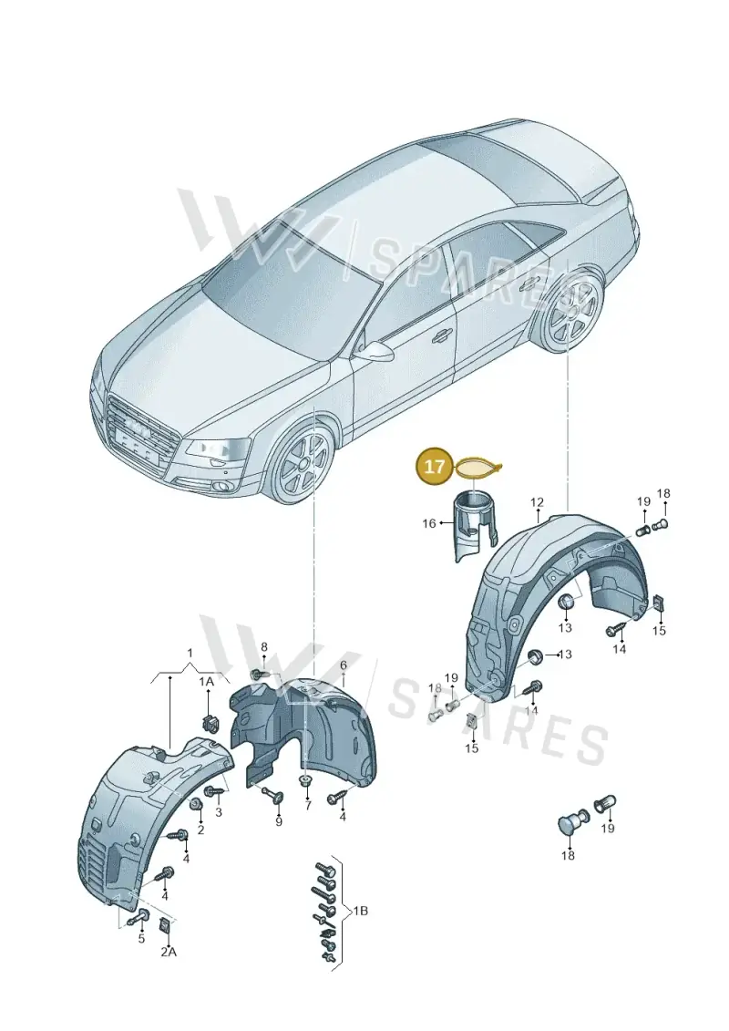 WHT004948 — Audi A8 (2013-2018) diagram 696821500, position 17