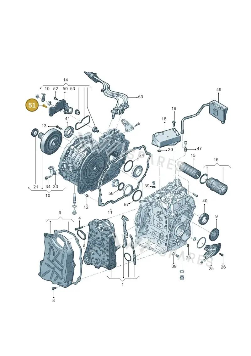 WHT004980 — Volkswagen Passat (2018-2022) diagram 808321750, position 51