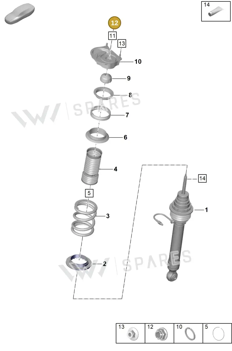 WHT004985 — Porsche 911 (2021-2022) diagram p59402000, position 12
