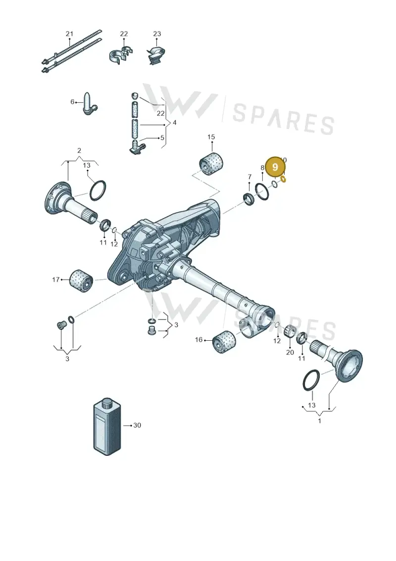 WHT005157 — Volkswagen Touareg BlueMotion (2014-2018) diagram 693409030, position 9