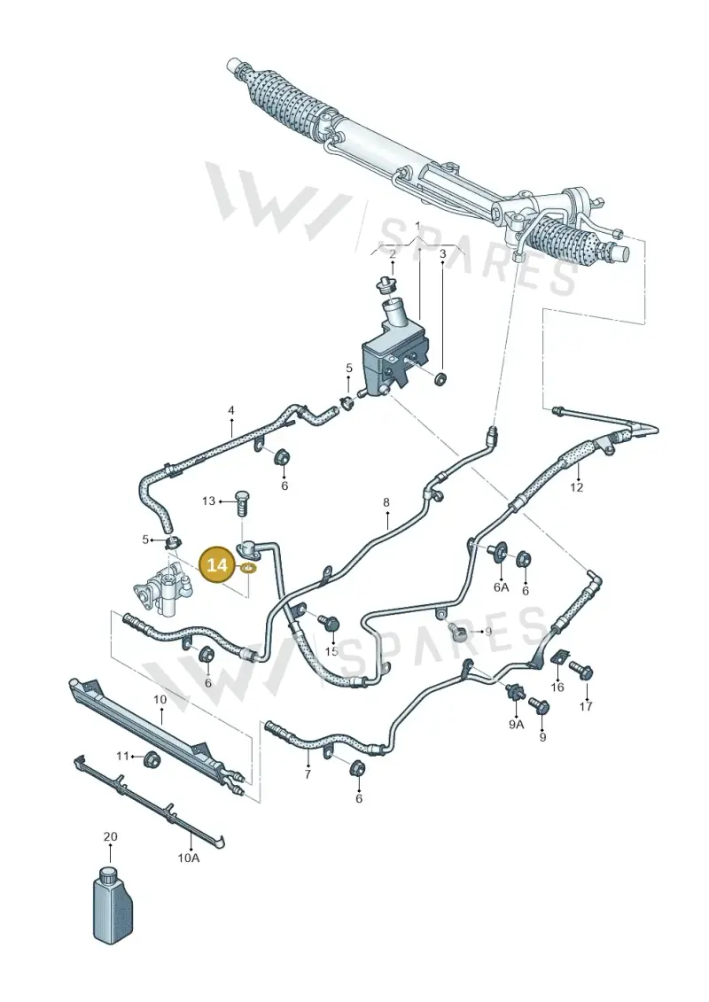 WHT005161 — Volkswagen Phaeton 4motion (2010-2016) diagram 710422550, position 14