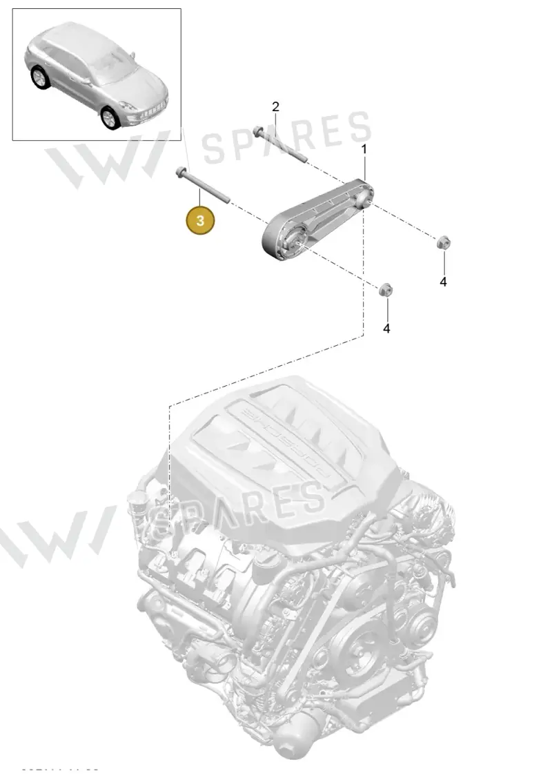 WHT005204 — Porsche Macan (2013-2018) diagram p44109000, position 3