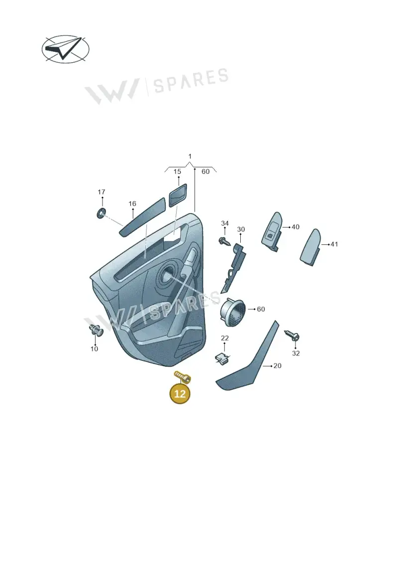 WHT005228 — Volkswagen Golf (2009-2014) diagram 649867400, position 12
