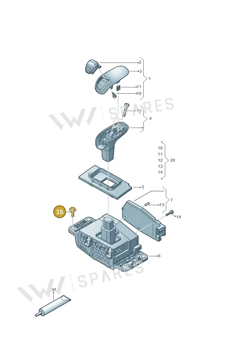 WHT005232 — Audi A8 (2013-2018) diagram 696713100, position 15