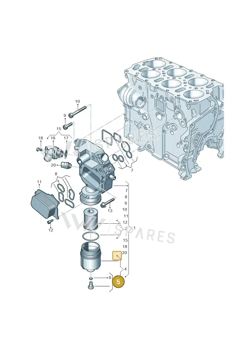 WHT005237 — Volkswagen Teramont (2021-2023) diagram 809115800, position 5