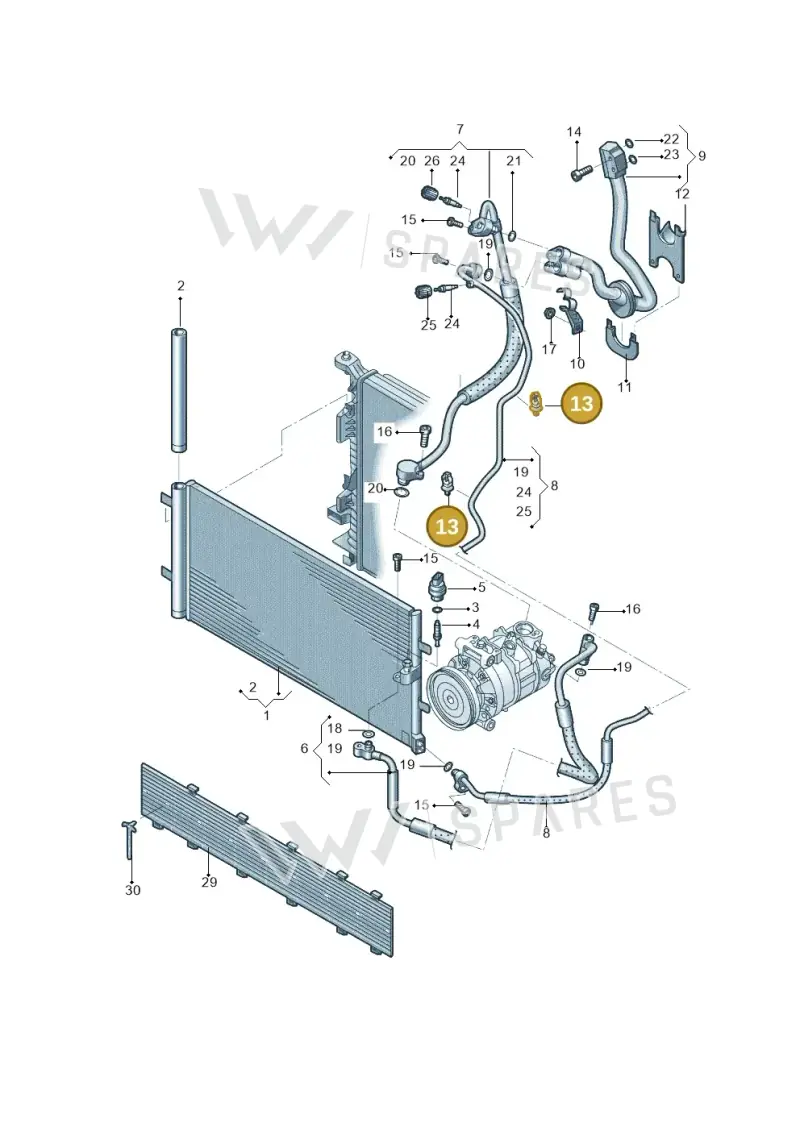 WHT005244 — Volkswagen Phideon (2016-2023) diagram 251260400, position 13