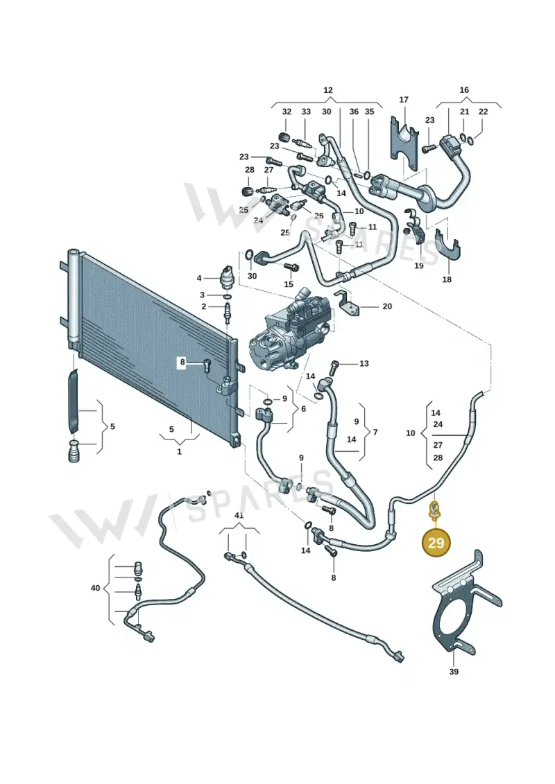 WHT005244 — Audi A6 1.8 (2015-2019) diagram 887260421, position 29