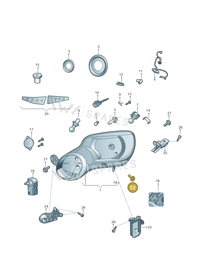 WHT005258 — Skoda Yeti (2009-2013) diagram 666941000, position 22