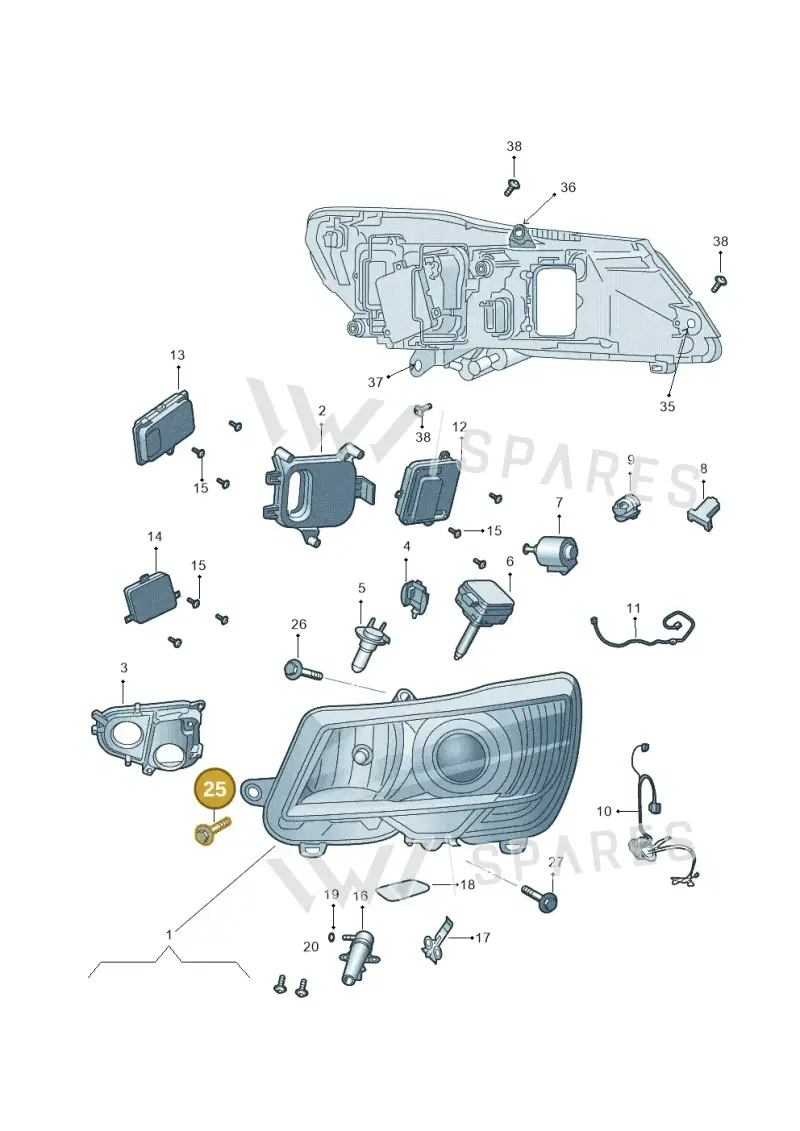 WHT005258 — Skoda Superb (2013-2015) diagram 768941200, position 25