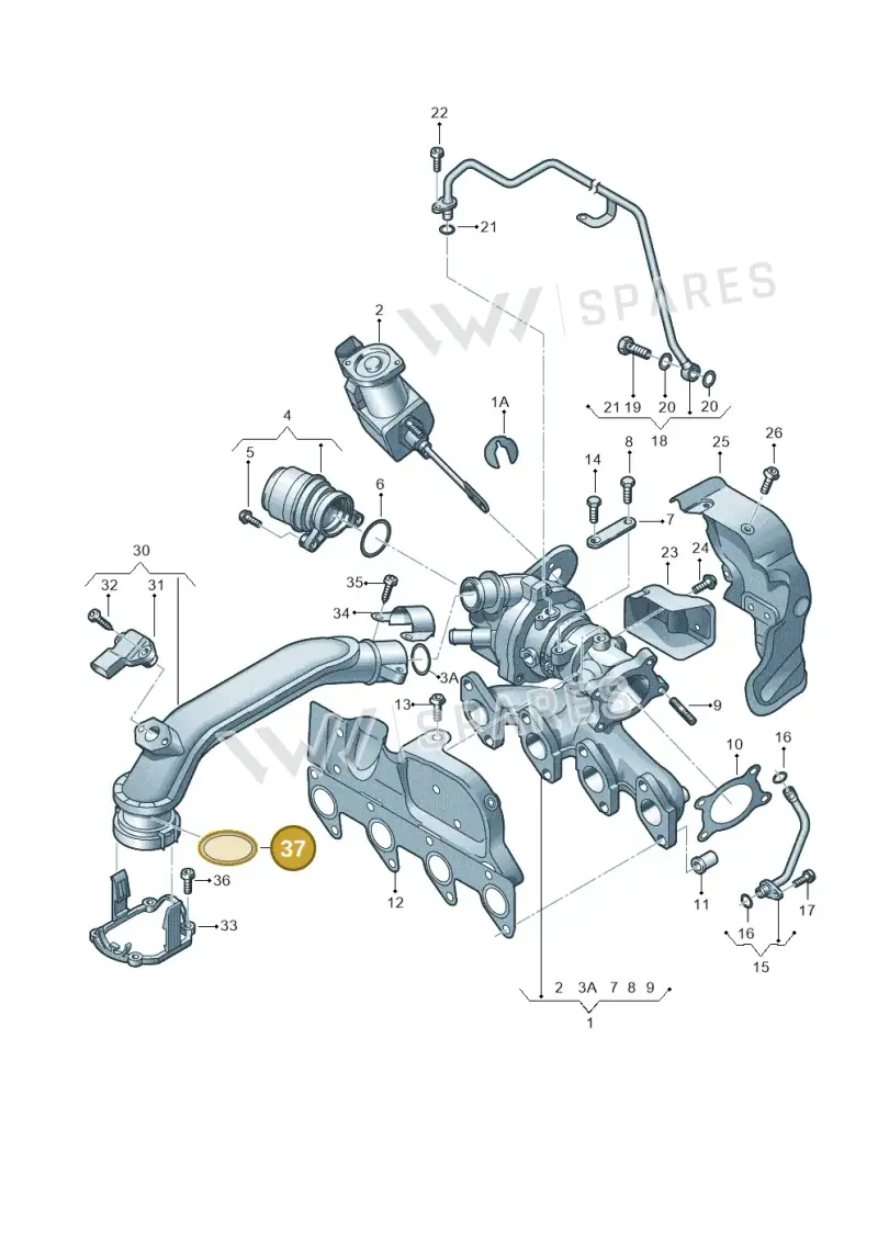 WHT005280 — Volkswagen Polo (2012-2014) diagram 729145500, position 37