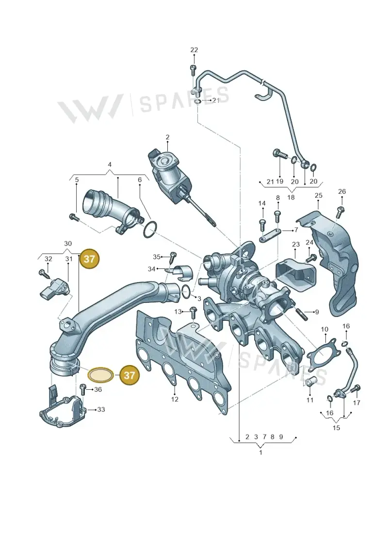 WHT005280 — Volkswagen Polo 1.6 (2013-2022) diagram 766145500, position 37
