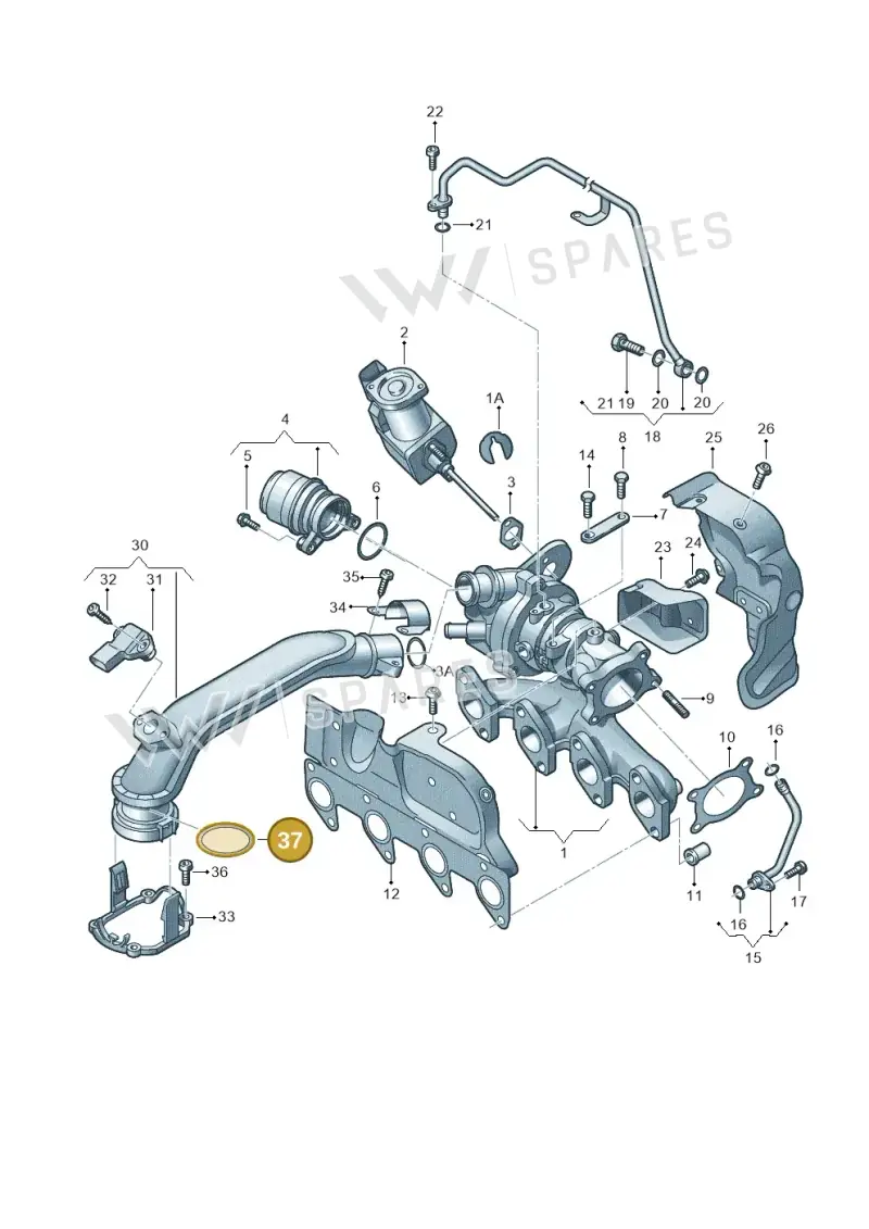 WHT005280 — Volkswagen Beetle (2016-2019) diagram 697145400, position 37