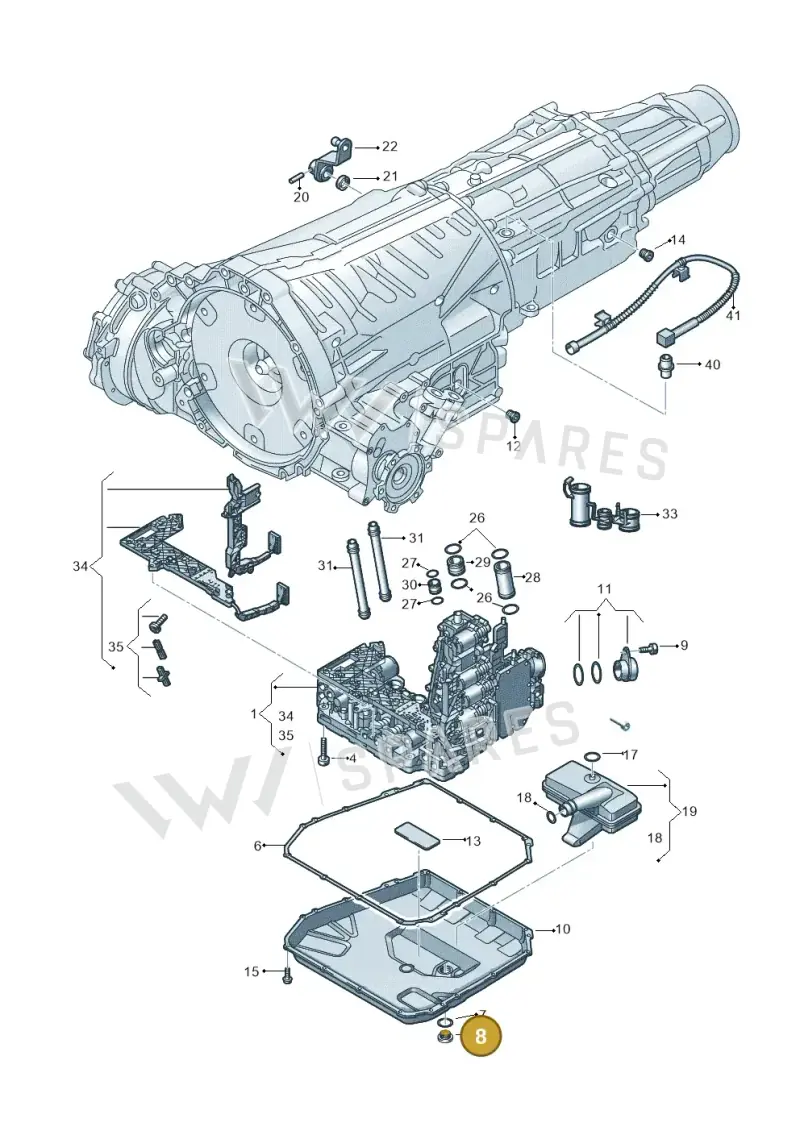 WHT005282 — Volkswagen Phideon (2016-2023) diagram 251325700, position 8