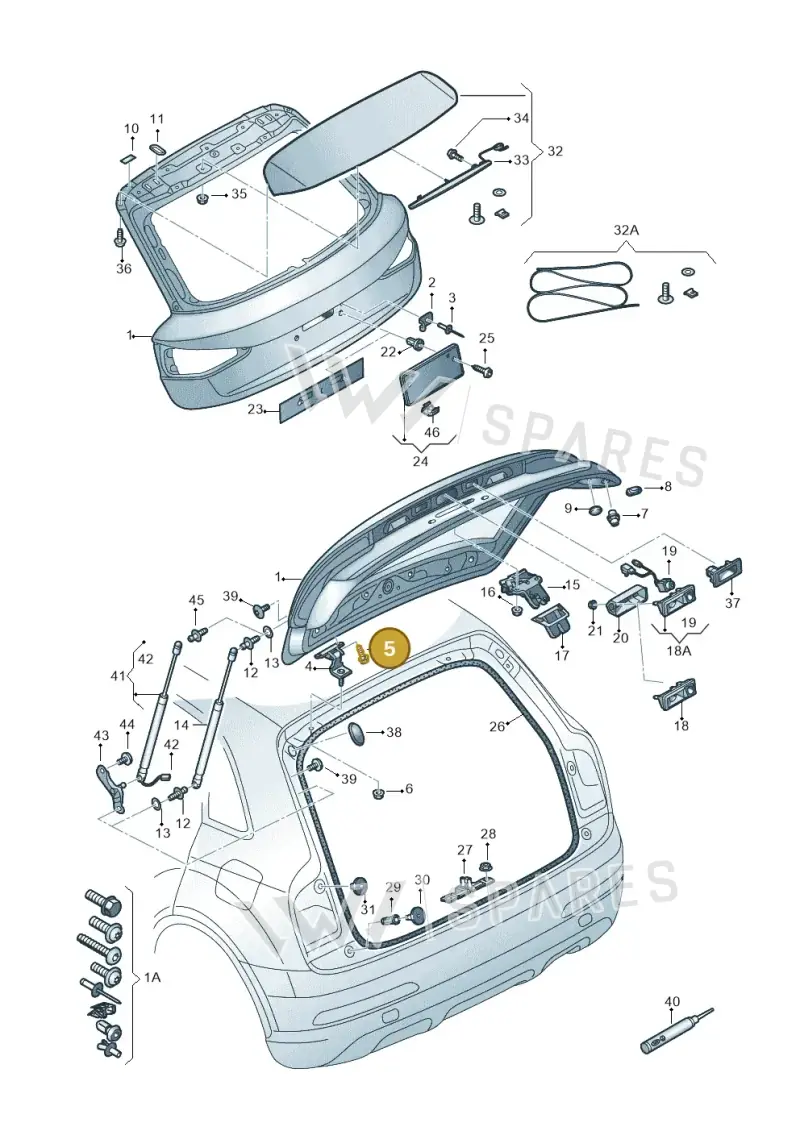 WHT005287 — Audi RS Q3 (2013-2018) diagram 764827000, position 5