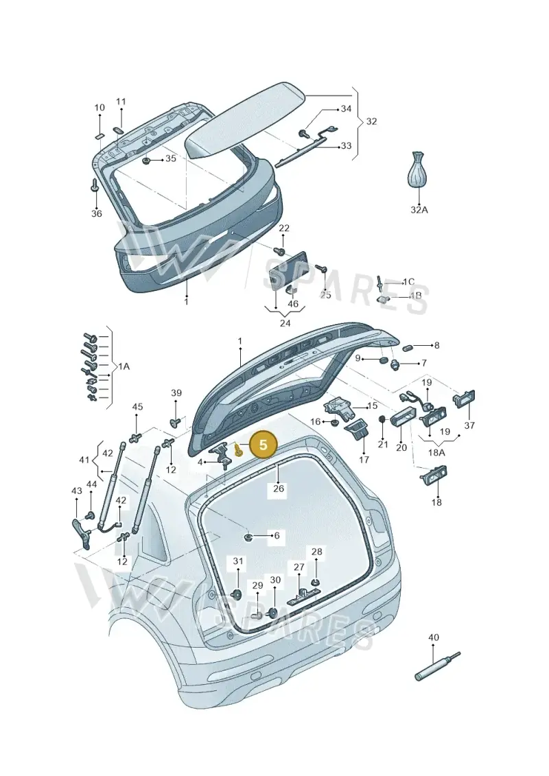WHT005287 — Audi Q3 quattro 2.0 (2016-2019) diagram 895827000, position 5