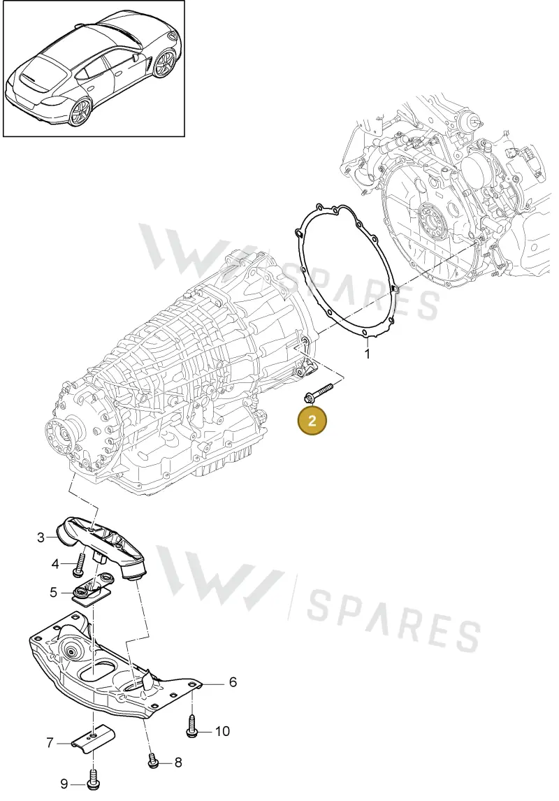 WHT005297 — Porsche Panamera (2009-2016) diagram p35306000, position 2