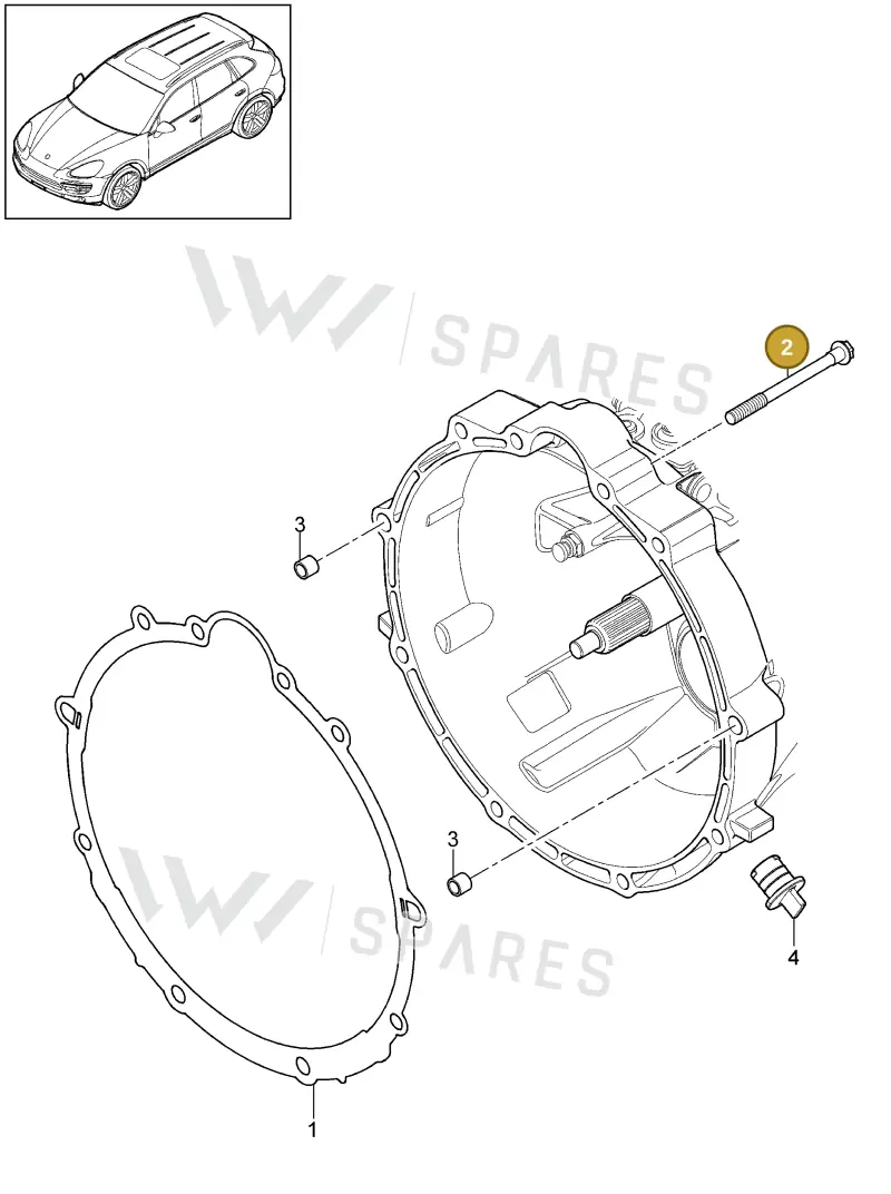 WHT005297 — Porsche Cayenne (2010-2018) diagram p37306000, position 2