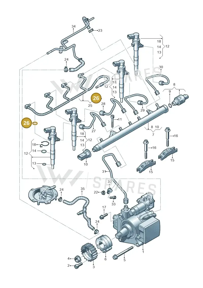 WHT005299 — Audi TTS Coupe 2.0 (2010-2014) diagram 649130300, position 26
