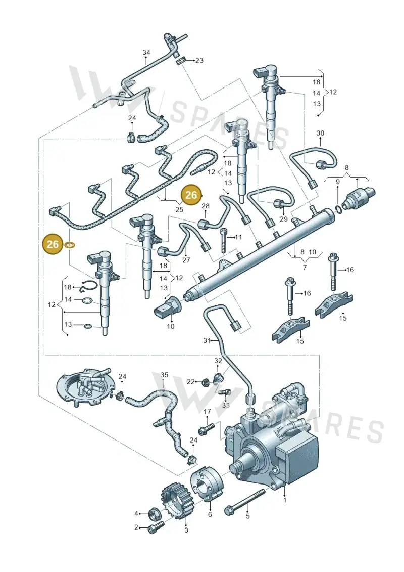 WHT005301 — Volkswagen Polo (2012-2014) diagram 649130300, position 26
