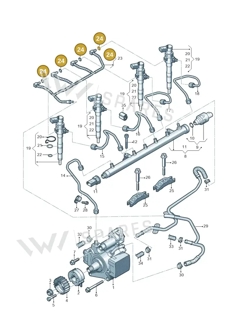WHT005301 — Volkswagen Passat saloon (2010-2015) diagram 702130300, position 24