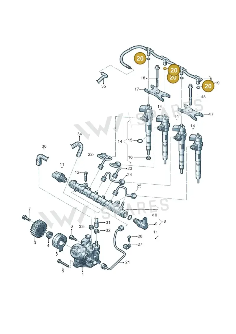 WHT005302 — Volkswagen Crafter 35 panel (2011-2016) diagram 722130300, position 20