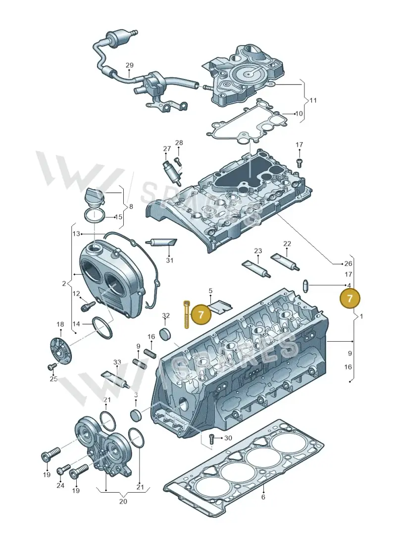 WHT005305 — Volkswagen Tiguan 2.0 4Motion (2017-2024) diagram 724103200, position 7