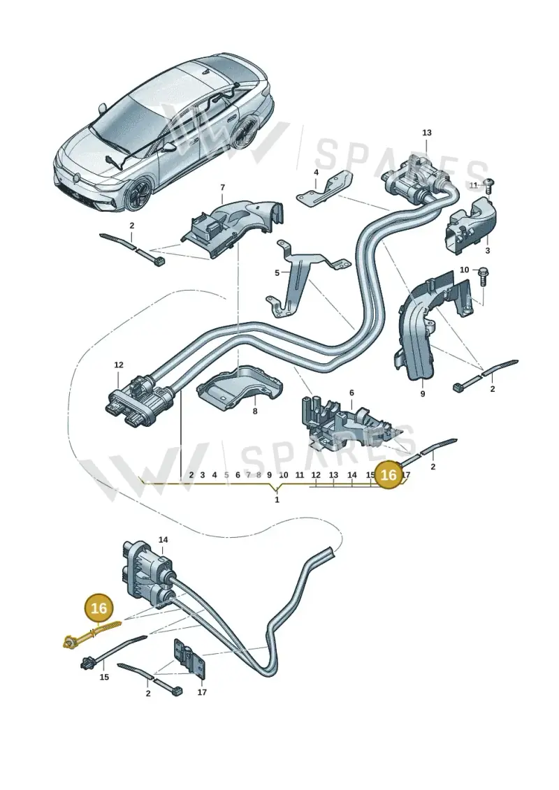 WHT005317 — Volkswagen ID.7 Limousine Pro (2023-) diagram 14b970060, position 16