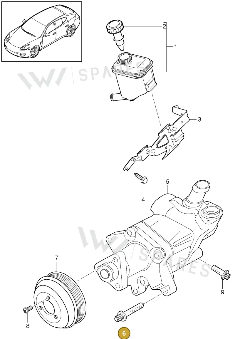 WHT005326 — Porsche Panamera (2009-2016) diagram p35403040, position 6