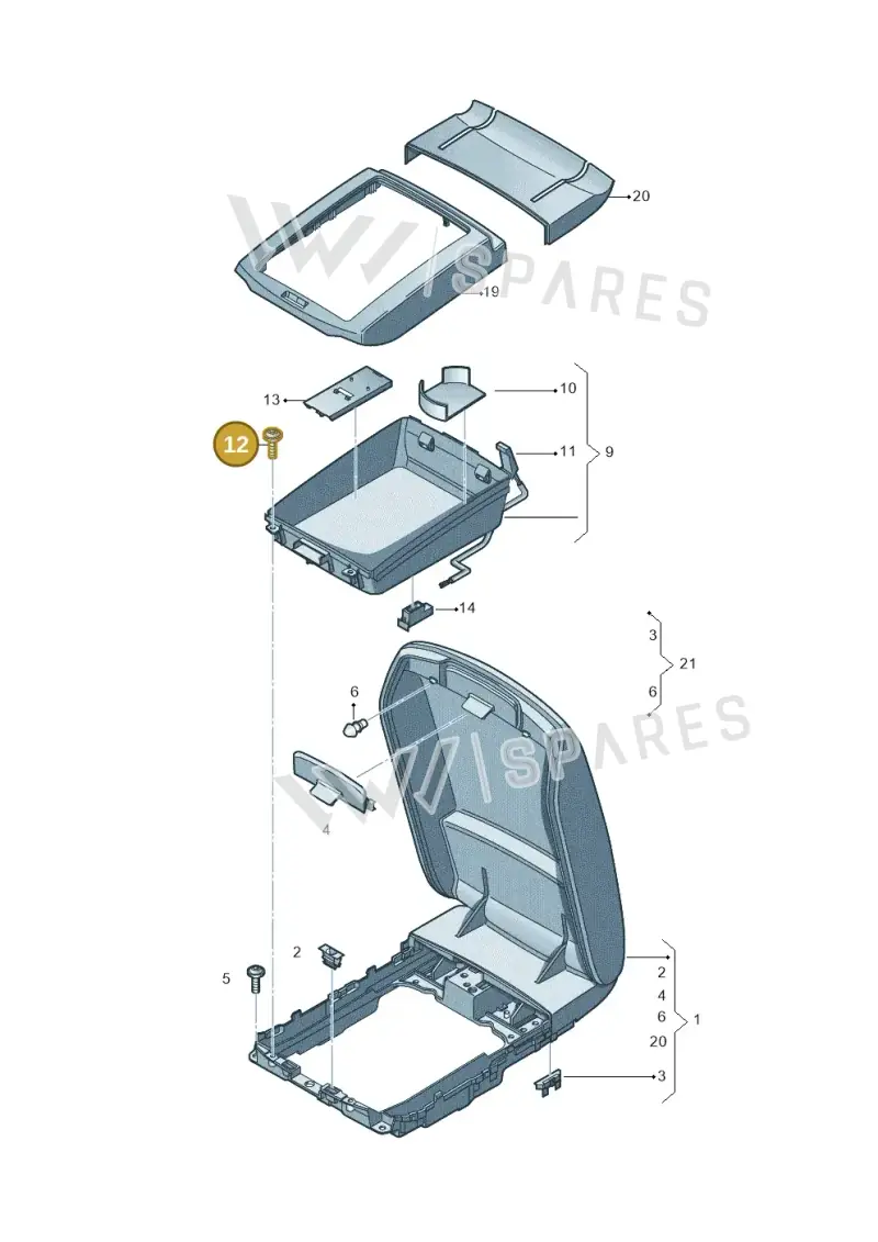 WHT005338 — Audi A8L qu. 3.0 TDI (2009-2014) diagram 696863600, position 12