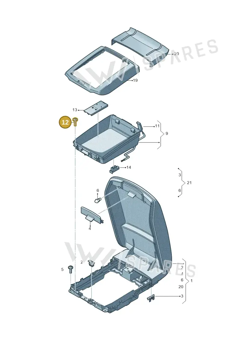 WHT005338 — Audi A8 (2013-2018) diagram 771863600, position 12