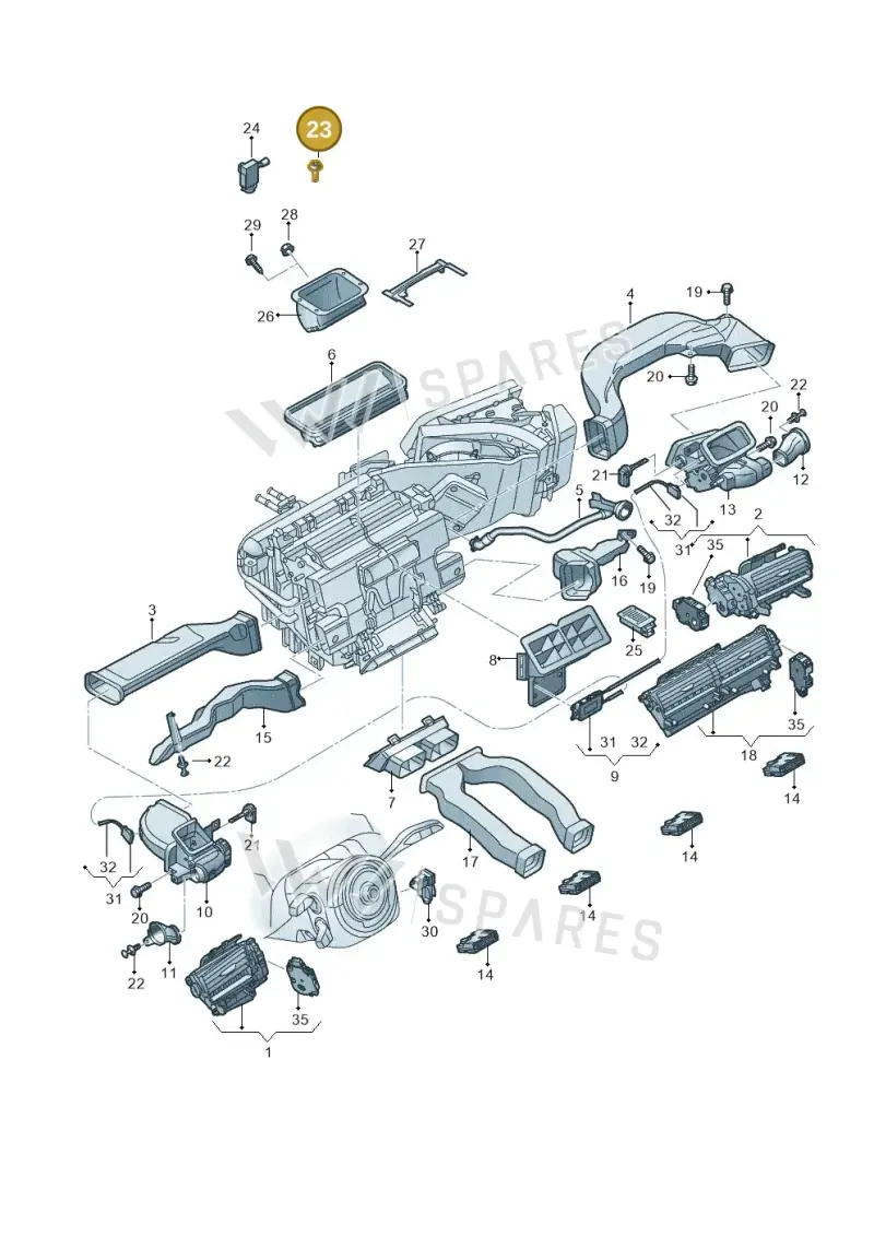 WHT005338 — Audi A8 (2017-2025) diagram 838819010, position 23