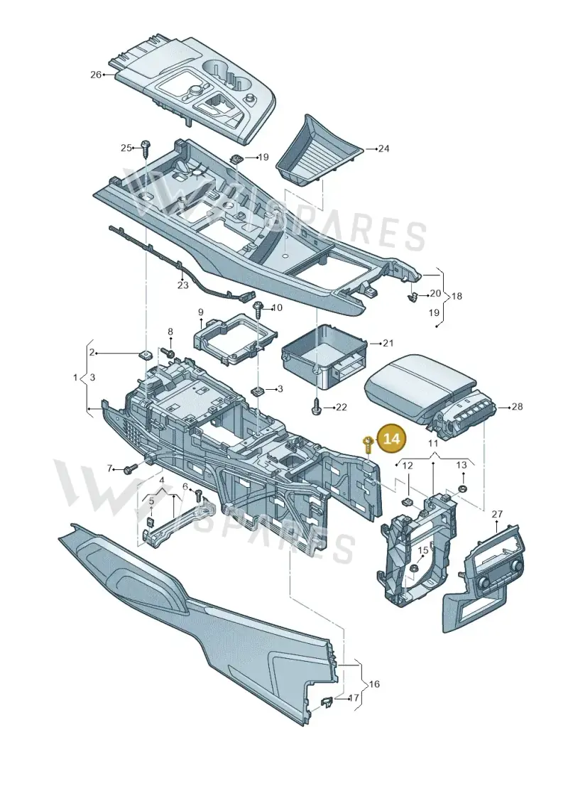 WHT005338 — Audi Q7 (2015-2025) diagram 859863500, position 14