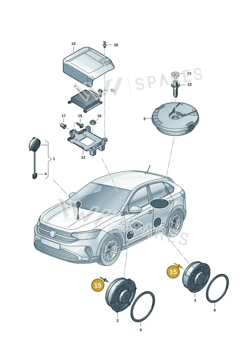 WHT005353 — Volkswagen Taigo (2021-2024) diagram 2f0035350, position 15