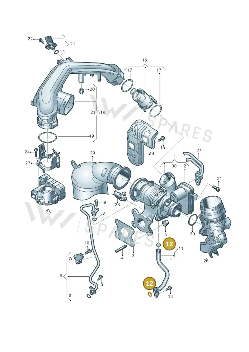 WHT005363 — Volkswagen T-Roc BlueMotion (2017-2024) diagram 773145390, position 12