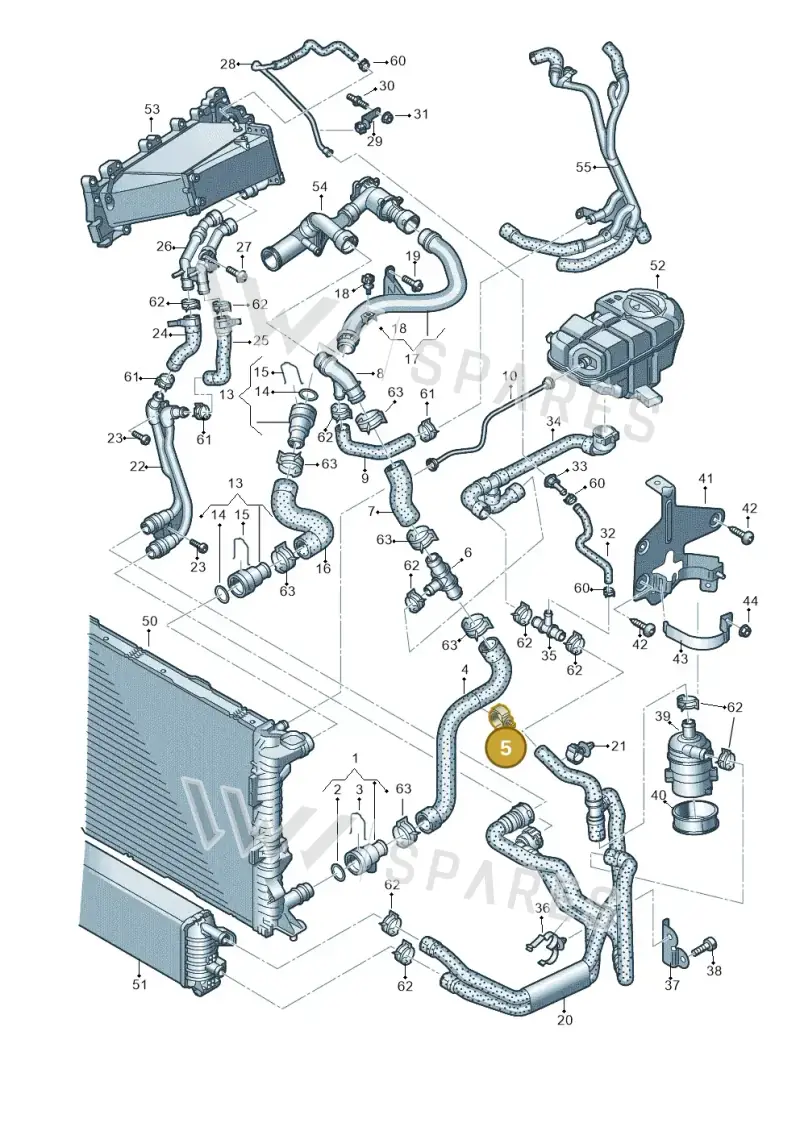 WHT005366 — Audi A6 (2014-2018) diagram 717121180, position 5